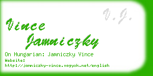 vince jamniczky business card